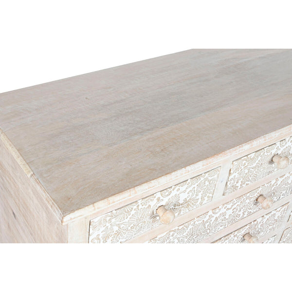 Cómoda Home ESPRIT Blanco Natural Madera de mango Madera MDF 145 x 41 x 75 cm