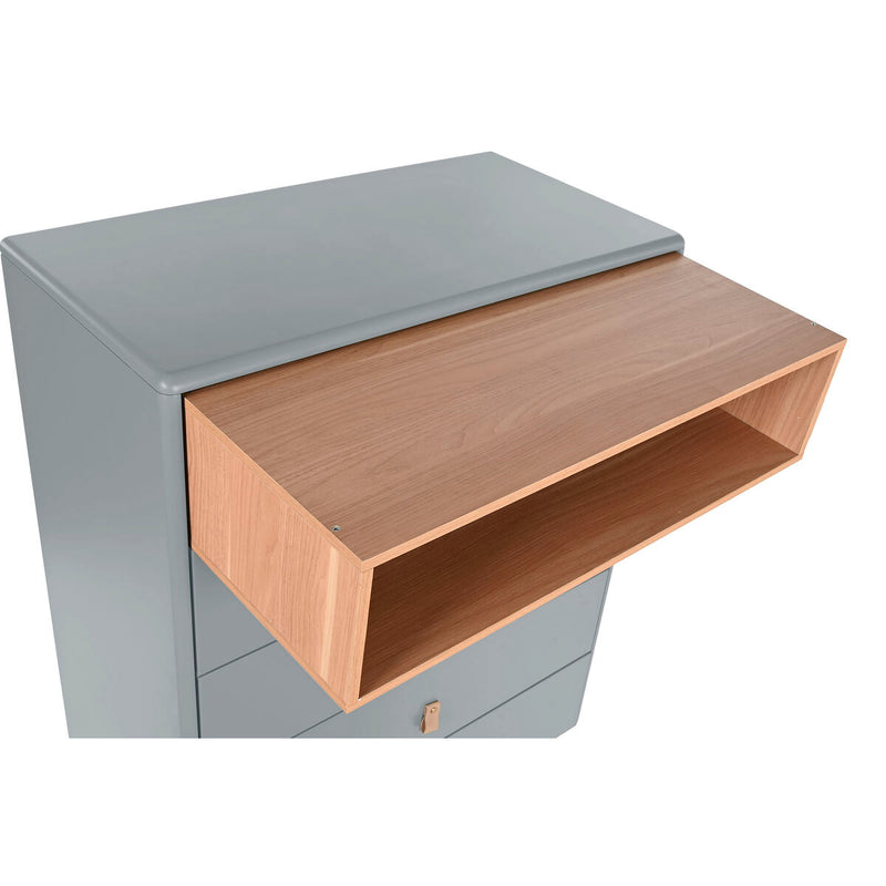 Cajonera Home ESPRIT Azul Gris Polipropileno Madera MDF 80 x 40 x 117 cm