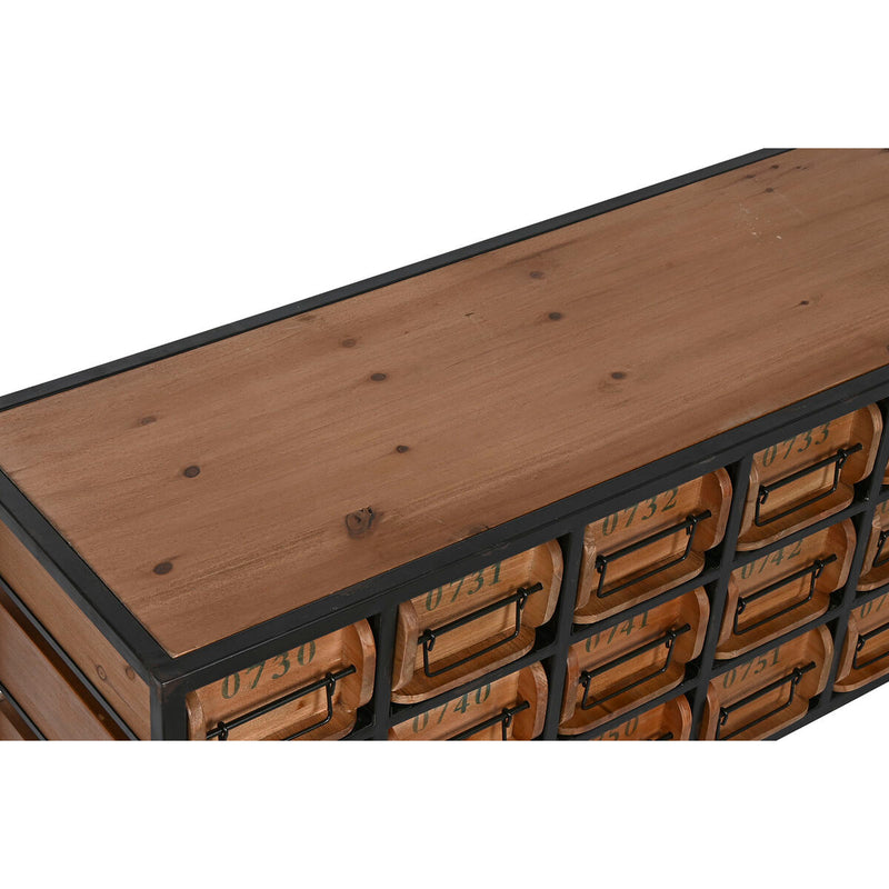 Cajonera Home ESPRIT Metal Abeto Vintage 142 x 30 x 50 cm