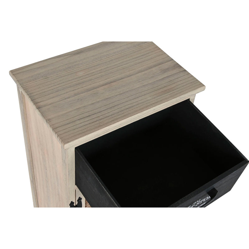 Cajonera Home ESPRIT Negro Natural Madera 40,5 x 29 x 73 cm