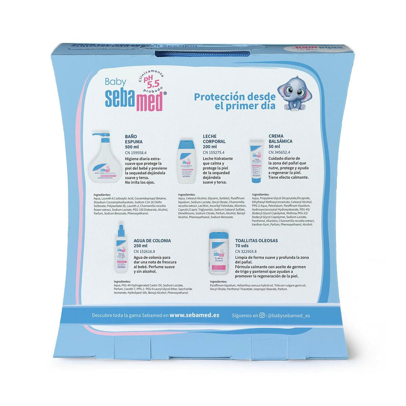 Set de Regalo para Bebé Sebamed Canastilla Premium Mochila Sebi Lote 6 Piezas