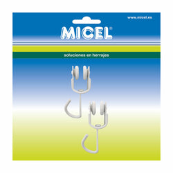 Polea para cortina Micel TLD18 Interior Blanco 2 Unidades