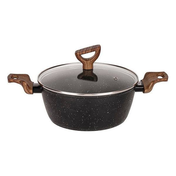 Cocotte Avec Couvercle Quttin Ecologique Noir Aluminium Forgé 29 x 44,5 cm (4 Utés)