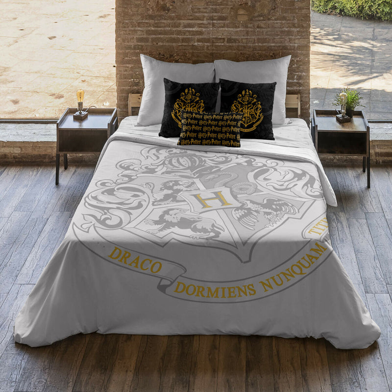 Housse de couette Harry Potter Poudlard Gris 240x220 cm lit 150/160