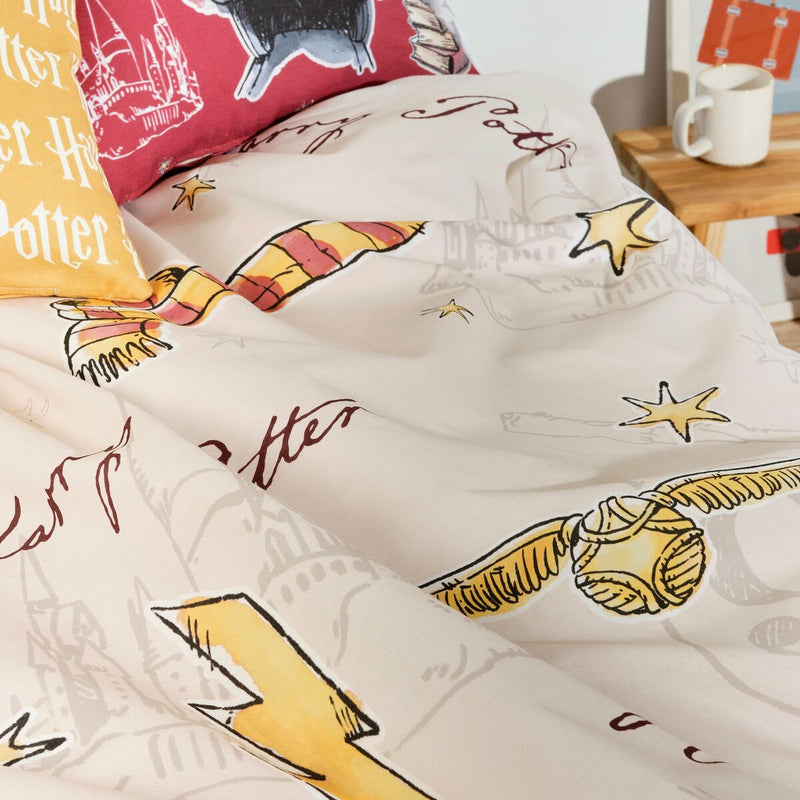 Harry Potter Gryffondor Housse de couette écharpe 180 x 220 cm Lit de 105