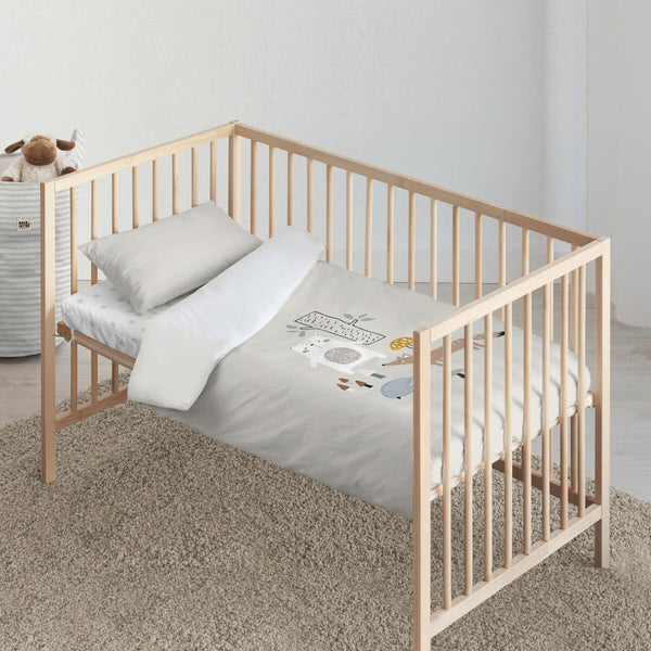 Parure housse de couette Kids&amp;Cotton Kenai Big Beige 115 x 145 cm