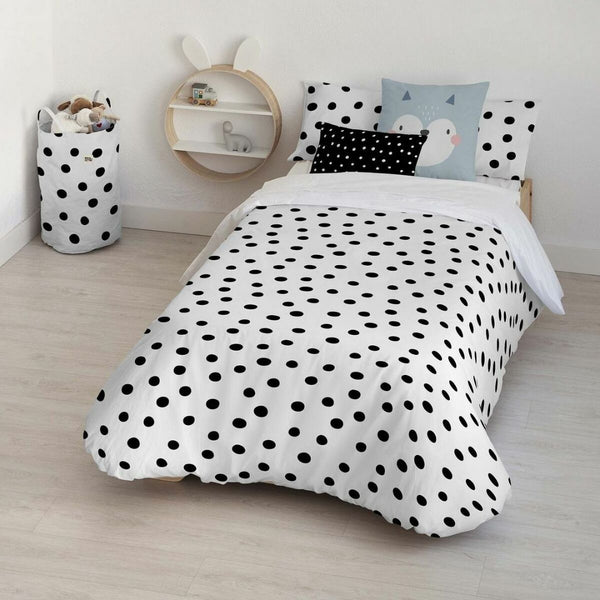 Kids&amp;Cotton Kibo Housse de Couette Blanc Noir 180 x 240 cm