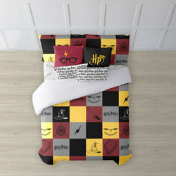 Housse de couette Harry Potter Poudlard 155 x 220 cm Lit de 90