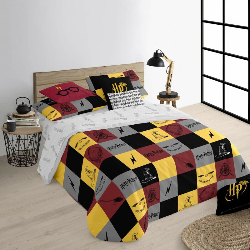 Housse de couette Harry Potter Poudlard 155 x 220 cm Lit de 90