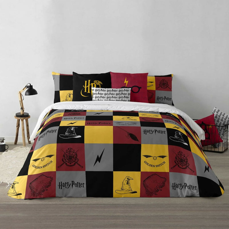 Housse de couette Harry Potter Poudlard 155 x 220 cm Lit de 90