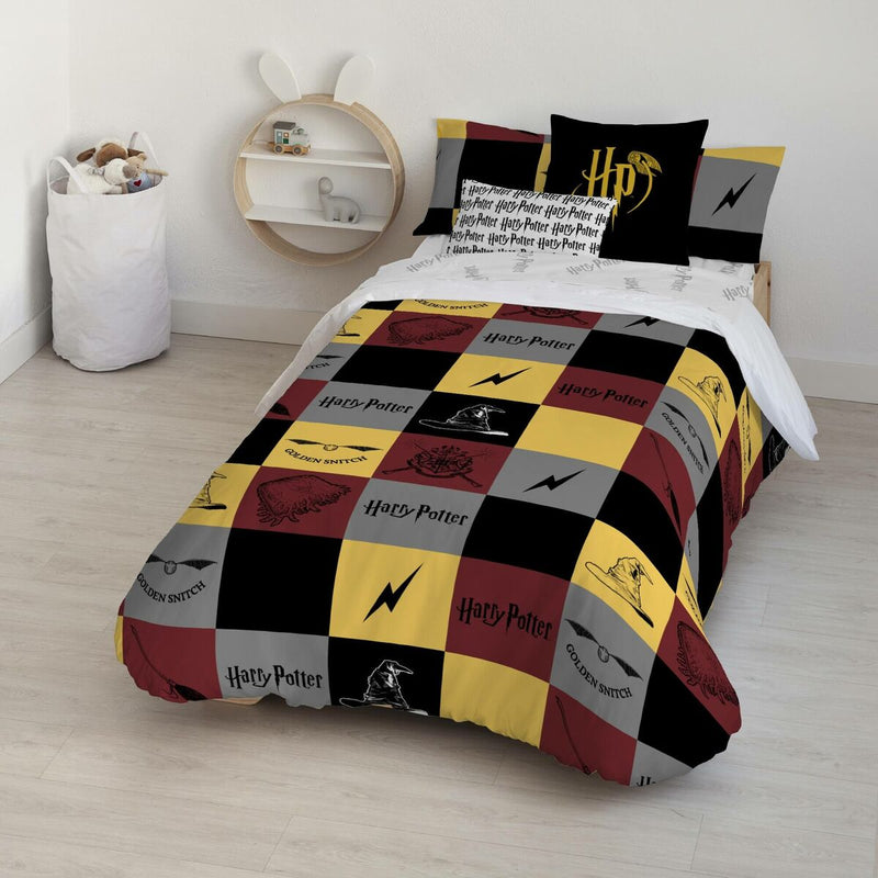 Housse de couette Harry Potter Poudlard 155 x 220 cm Lit de 90