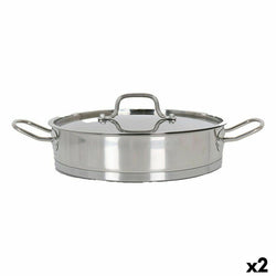 Cacerola con Tapa de Cristal Quttin 6 L Ø 32,8 cm (2 Unidades)