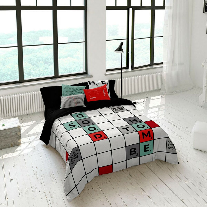 Funda Nórdica Naturals Scrabble Cama de 180/190 (260 x 220 cm)