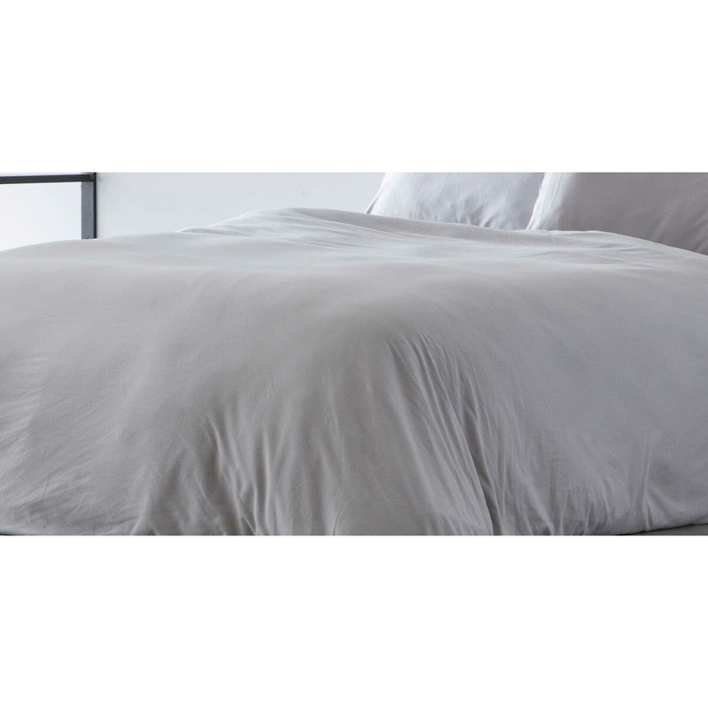 Funda Nórdica Naturals ELBA Gris claro Cama de 90 (150 x 220 cm)