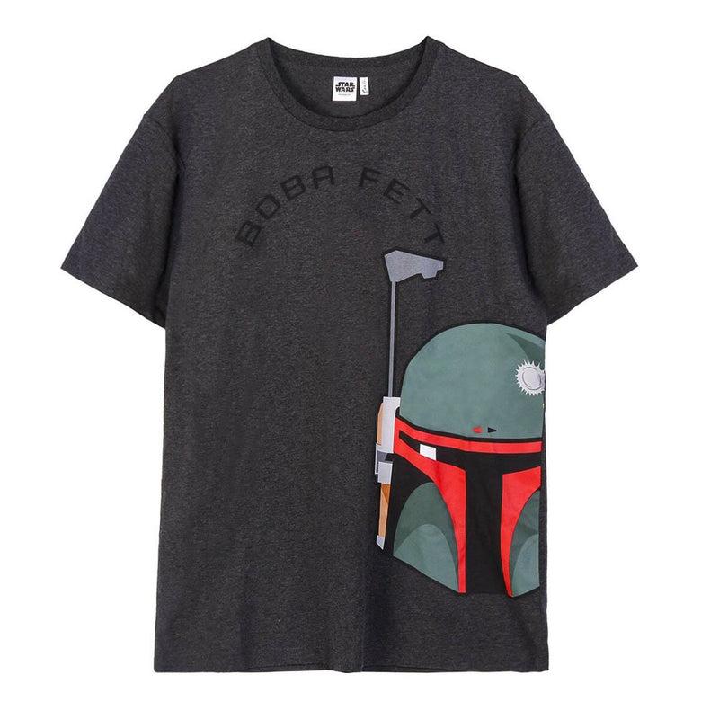 Camiseta de Manga Corta Hombre Boba Fett Gris Gris oscuro Adultos