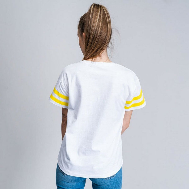 T-Shirt à Manches Courtes Femme Snoopy Blanc