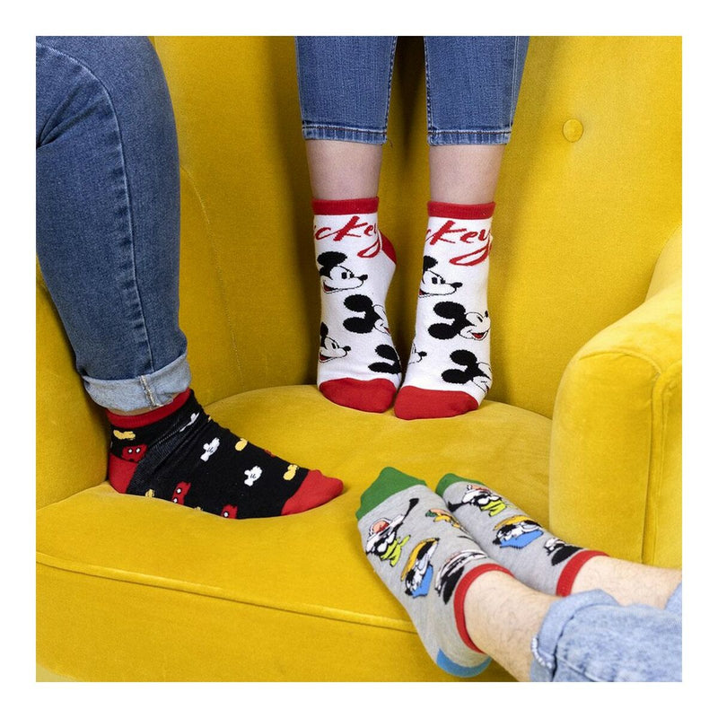 Chaussettes unisexes Mickey Mouse 3 paires