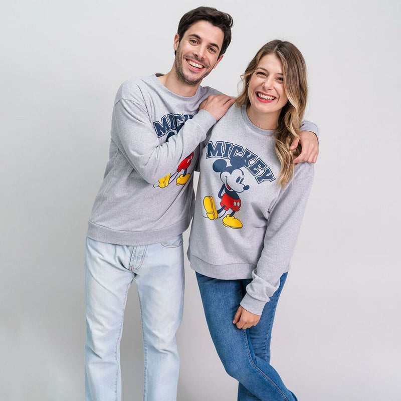 Sudadera sin Capucha Unisex Mickey Mouse Gris