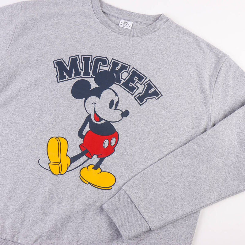 Sudadera sin Capucha Unisex Mickey Mouse Gris