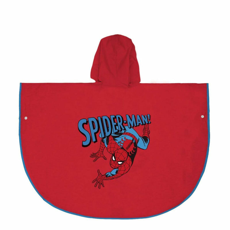 Poncho Impermeable con Capucha Spider-Man Rojo