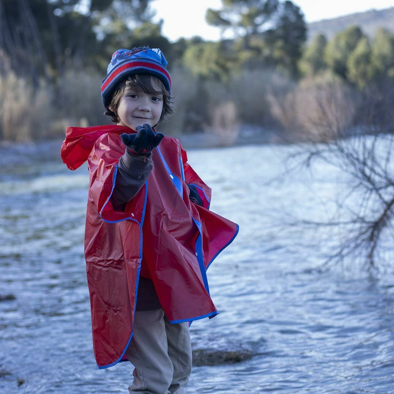 Poncho Impermeable con Capucha Spider-Man Rojo