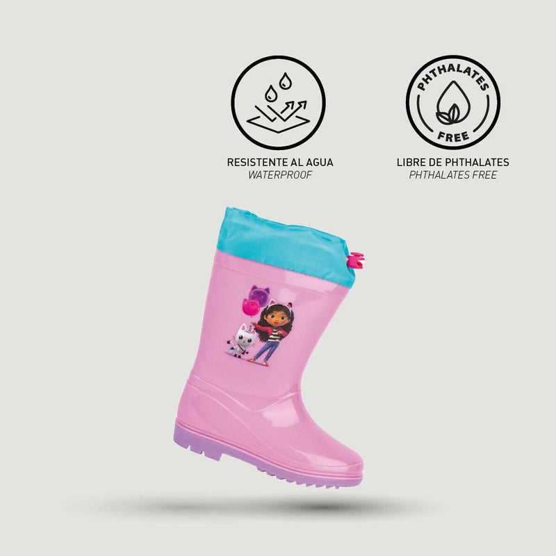 Gabby's Dollhouse Bottes de pluie pour enfants Rose