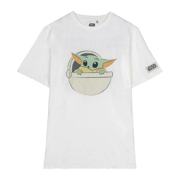 Camiseta de Manga Corta Infantil The Mandalorian Blanco