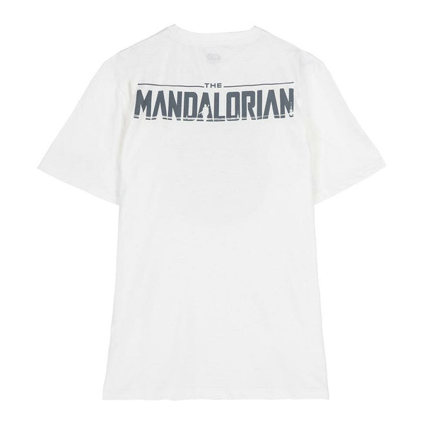 Camiseta de Manga Corta Infantil The Mandalorian Blanco