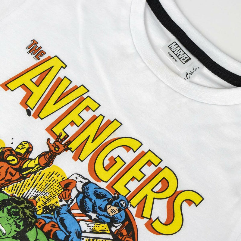 T-shirt à manches courtes pour enfants Marvel blanc