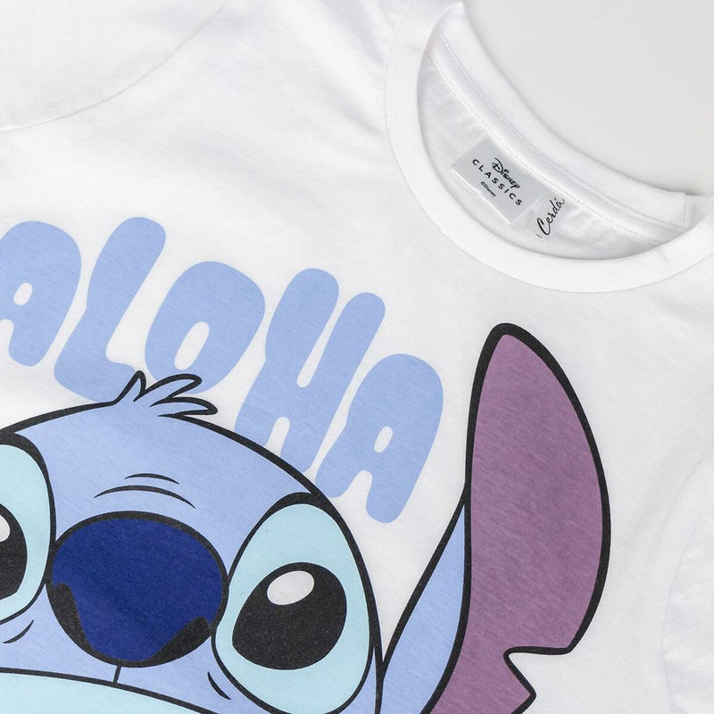 T-shirt à manches courtes pour enfants White Stitch