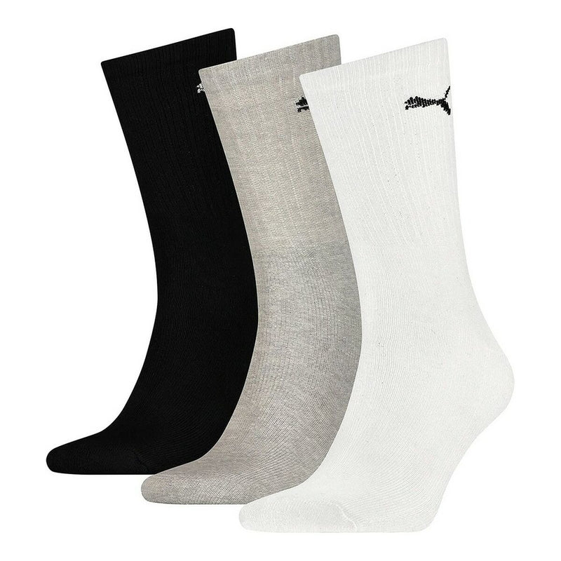 Chaussettes de sport Puma en coton et polyester blanc (3 pièces)