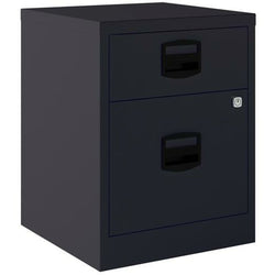 Commode Bisley en métal et acier anthracite 52 x 41 x 40 cm