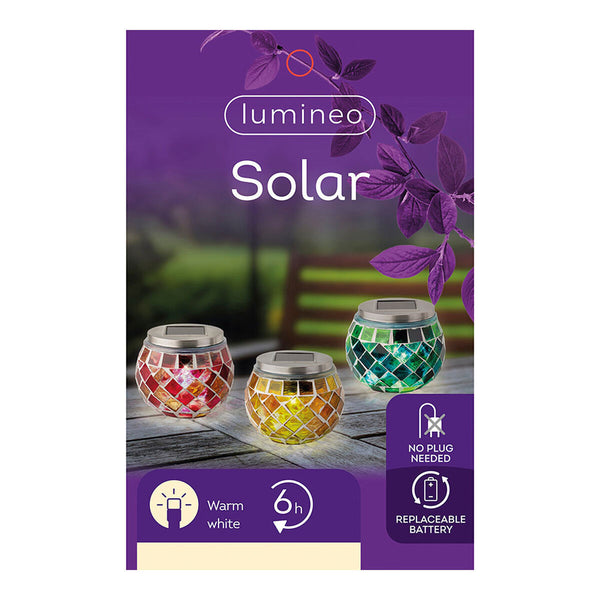 Lámpara solar Lumineo 894596 Mosaico 9 cm