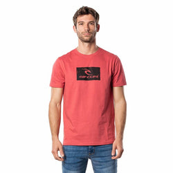 T-shirt à manches courtes Rip Curl Hallmark rouge pour hommes