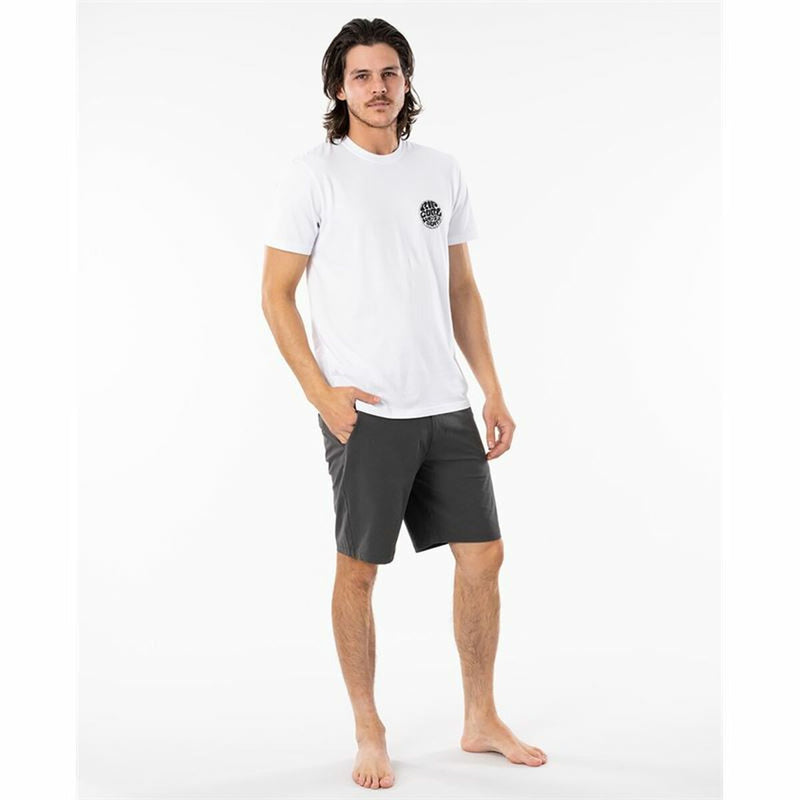 Camiseta de Manga Corta Rip Curl Wettie Essential Blanco Hombre