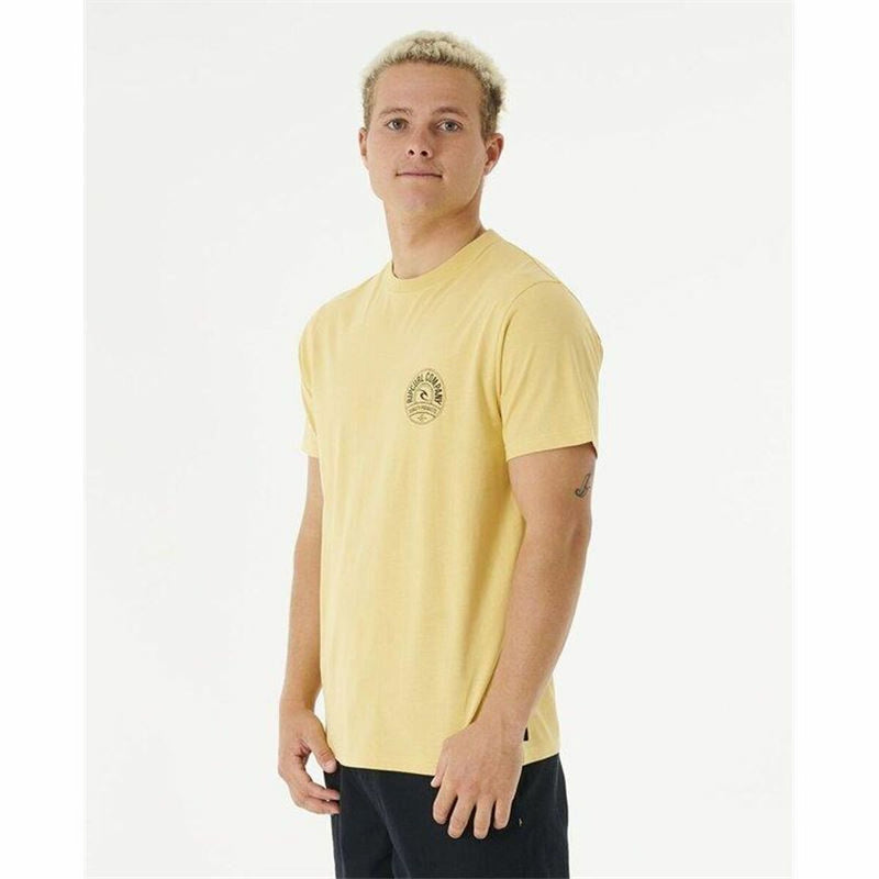 Camiseta Rip Curl Stapler Amarillo Hombre