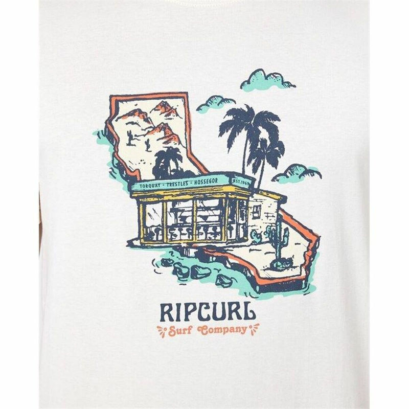 Rip Curl T-shirt blanc encadré pour hommes