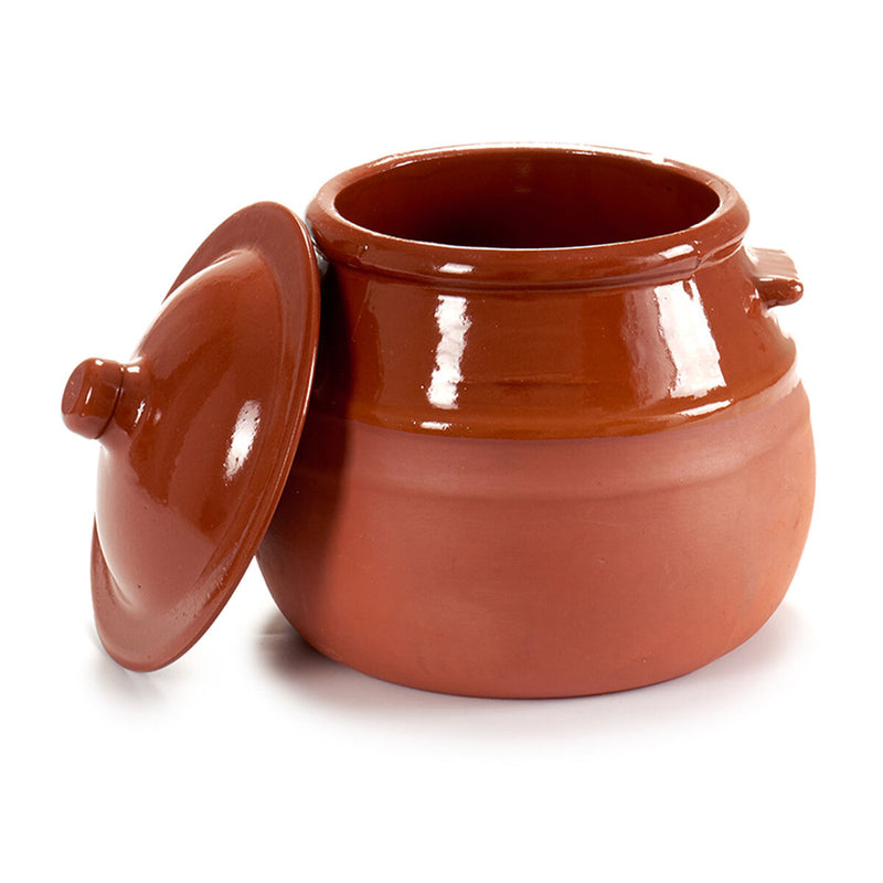 Pot en Terre Cuite avec Couvercle 2 L 19 x 20,5 x 18 cm (4 Utés)