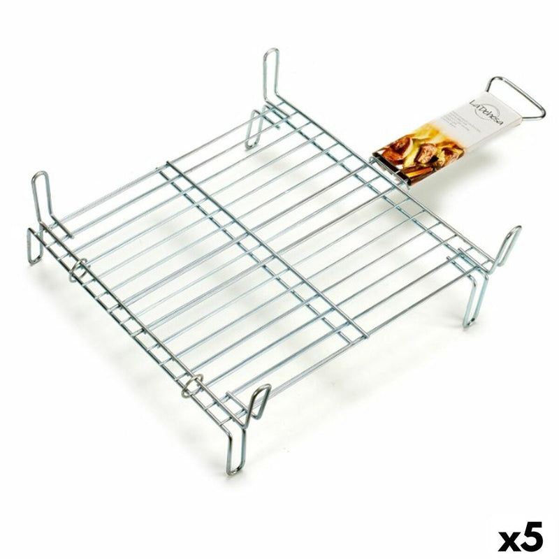 Grille Double 40 x 40 cm Acier Zingué (5 Utés)