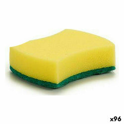 Estropajo Amarillo Verde Fibra sintética 10 x 3 x 7,5 cm (96 Unidades)