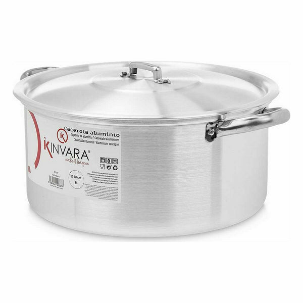 Casserole Avec Couvercle En Aluminium Argenté 8 L (6 Utés)