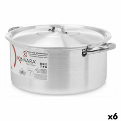 Casserole Avec Couvercle En Aluminium Argenté 8 L (6 Utés)