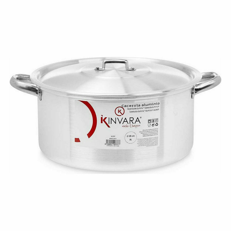 Casserole Avec Couvercle En Aluminium Argenté 8 L (6 Utés)