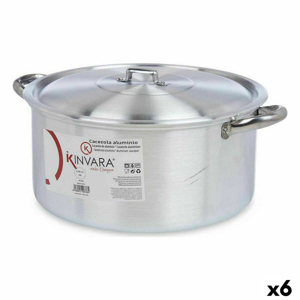 Casserole Avec Couvercle En Aluminium Argenté 10 L (6 Utés)