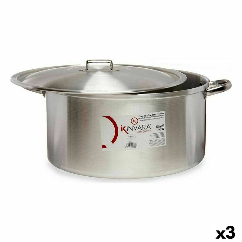 Casserole Avec Couvercle Aluminium Argenté 53 x 24 x 43 cm (3 Utés)