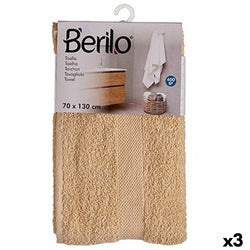 Serviette de bain crème 70 x 130 cm (3 Unités)