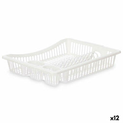 Escurridor para Fregadero Blanco Plástico 45,5 x 8 x 36,5 cm (12 Unidades)