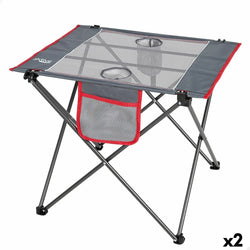 Table Pliante de Camping Aktive Gris 62 x 50 x 50 cm (2 Utés)